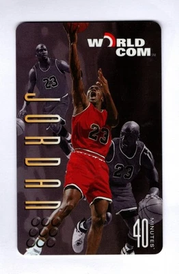 Tarjeta de llamadas de 40 minutos de Worldcom 1996-98 Michael Jordan Chicago Bulls Salón de la fama Foto 1 de 2