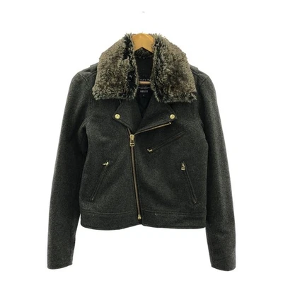 Chaqueta FIDELITY Lana Jinetes Piel Desmontable Forro Completamente Acolchado F Usada KLDR-0 Foto 1 de 4