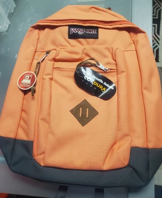 JanSport Reilly Faded Coral Cordura Backpack Orange & Grey 23L JS00T70F30Z - Image 1 of 4