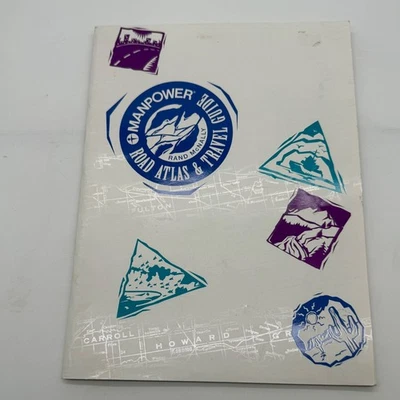 Manpower Rand McNally Road Atlas & Travel Guide Vintage Map Book Foto 1 de 4