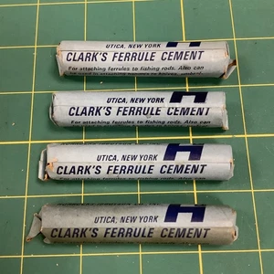 3 Sticks Of Clark’s Ferrule Cement For Fishing Rods, Knife Makers Etc Vintage - Picture 1 of 2