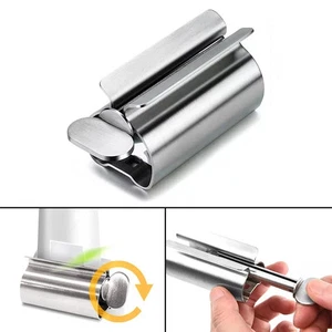 Toothpaste Tube Squeezer Metal Dispenser Easy Rolling Holder Stand Wringer Home - Picture 1 of 5
