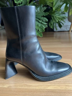 Alexander Wang Booker Ankle Boots Black Leather size 37 Euro (US7) - Image 1 of 4