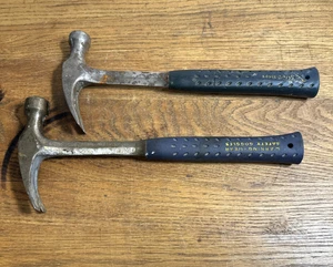 Lot of 2 Vintage ESTWING Claw Hammers E3-20S and E3-16S Blue Nylon Handles - USA - Picture 1 of 24