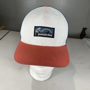 Patagonia Hat Youth One Size Red White Blue Logo Mesh Trucker Snapback Cap - Picture 1 of 7