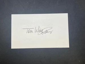 SIGNED IN-PERSON 3X5 INDEX CARD TOM WIEGHAUS MONTREAL EXPOS AUTO NO COA - Picture 1 of 2