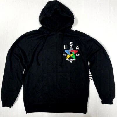 Neff Hooded Sweater USA Black with Aztec Pattern Neff Hoody Neff Hoodie - Image 1 of 4