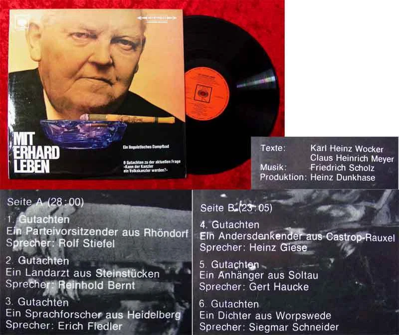LP Mit Erhard leben - ein linguistisches Dampfbad - Bild 1 von 1