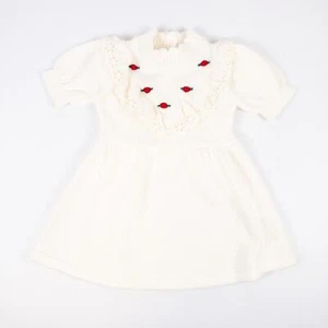NEW Janie and Jack Cream and Rose Applique Knit Sweater Dress Size 12-18m - Picture 1 of 9