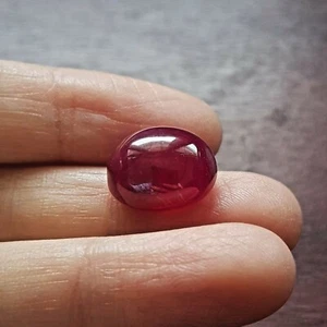 19.22ct. Natural Certified Oval Cabochon Rare Purplish Red Ruby Loose Gemstone. - Picture 1 of 5