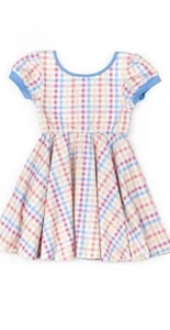 Omi Jo Well Dressed Wolf Cap Sleeve Empire Dress Crisp Fall Plaid Size Junior XS - Picture 1 of 7