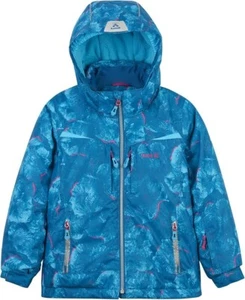 Kamik Ski Snow Boarding Jacket Girls 16 Insulated Ink Splatter Print Blue - Picture 1 of 16