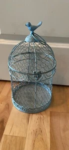 14 inch Blue Birdcage- Wedding Card Holder - Picture 1 of 1