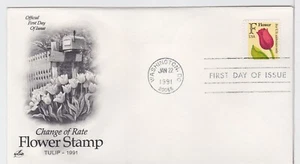 TurtlesTradingPost- Flower / Tulip F Rate Stamps 1991 #2519 FDC-Artcraft Cachet - Picture 1 of 1
