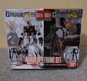 Mobile Suit Gundam G Frame FA 01 Shokugan RX-93 v Gundam Frame and Armor Set - Picture 1 of 6