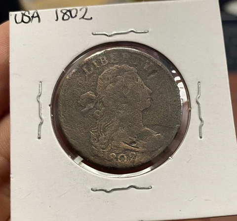 1802 Scarce DRAPED BUST Large Cent**** Fine Details Cover