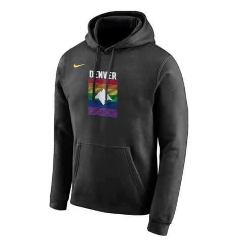 Denver Nuggets Nike City Edition Essential Club Logo Hoodie Sweatshirt Men's NBA Cover