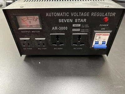 Seven Star AR-3000 Heavy-Duty Voltage Converter Stabilizer 3000 watt 110v 220v - Image 1 of 3