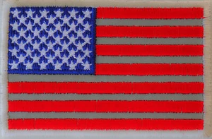 American Flag Reflective Patch- 3x2 inch - P2654 - Bild 1 von 5