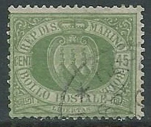 1892-94 SAN MARINO USATO STEMMA 45 CENT - M13-4 - Picture 1 of 1