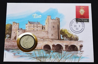 IRLANDA EIRE 10 PENCE 1969 PEIXE Capa de Selo de Moeda LIBRA FDC IRLANDESA 1984 ☆Bom☆ - Imagem 1 de 4