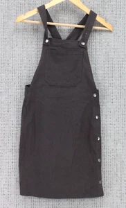 Favlux Overall Shorts Womens Small S Brown Casual Canvas Sleeveless Pullover - Picture 1 of 10