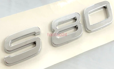 CHROME S80 FIT VOLVO S80 REAR TRUNK NAMEPLATE EMBLEM BADGE LETTERS NUMBER - Изображение 1 из 2