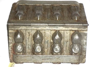 Antique Obermann KEWPI BABY DOLL Chocolate Candy Mold 4-Piece Hinged 6" by 3.25" - Picture 1 of 7