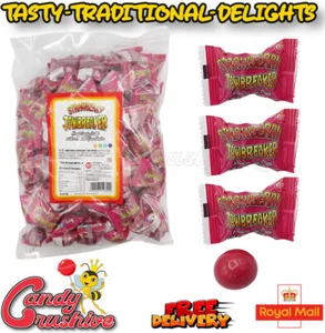 8g - 10kg ZED CANDY STRAWBERRY JAWBREAKER BUBBLEGUM HALAL SINGLE BALLS WRAPPED - Picture 1 of 1