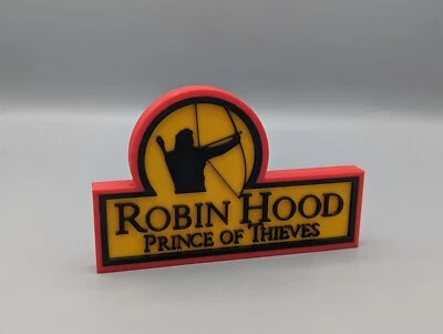 ABELS3D.COM Fan Art - Robin Hood : Prinz der Diebe - 3D gedrucktes Logo. 125mm breit