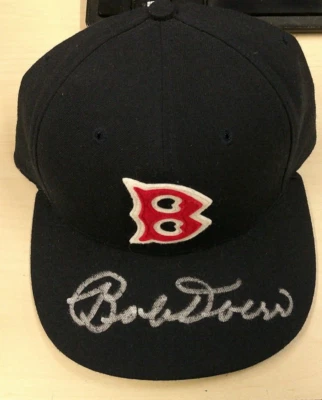 JSA Bobby Doerr Autographed Signed AUTO Boston Red Sox Hat Cap Roman Size 7 - Image 1 of 3