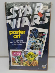 NEW NIP Vintage Star Wars 1982 Craft Master Art Poster Set Sealed Yoda, Fett #2 - Picture 1 of 6