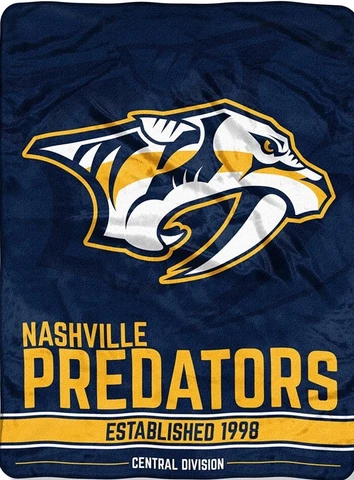 Nashville Predators 46x60 Raschel Interference Design Blanket [NEW] Throw Plush Cover