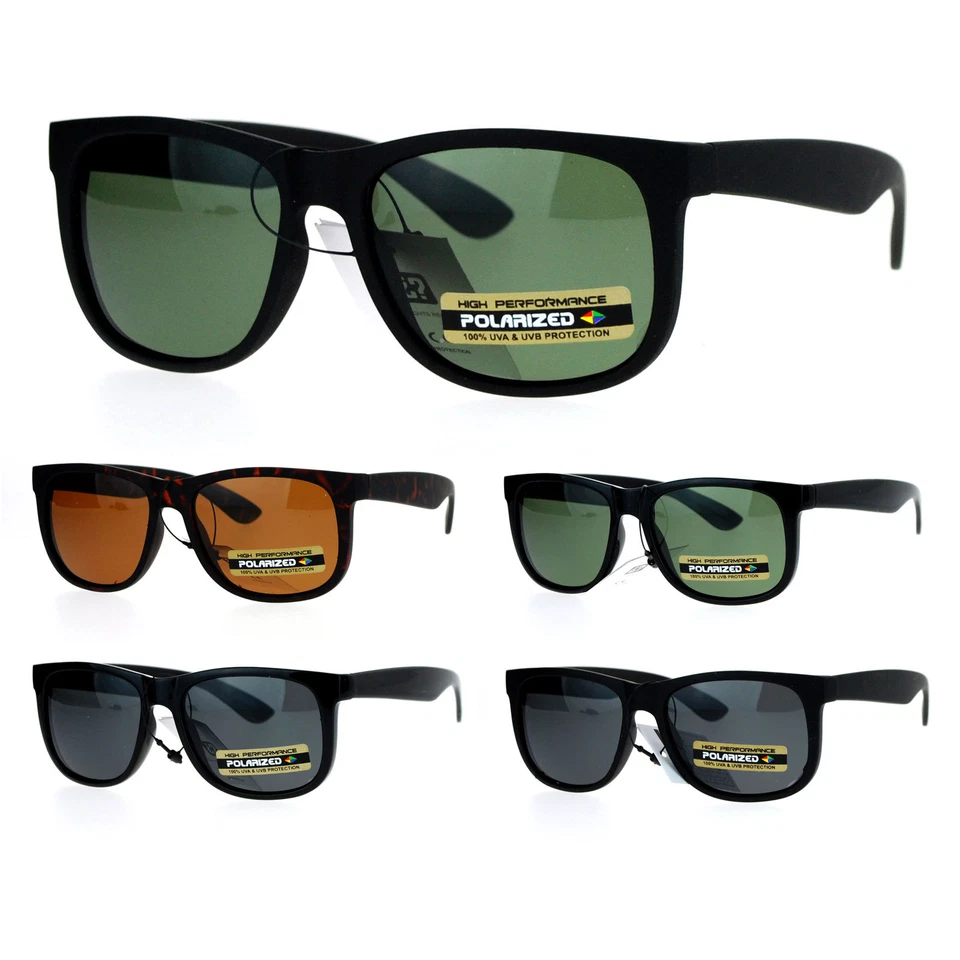 Спортивные солнцезащитные очки SA106 с поляризованными линзами прорезиненные матовые с роговым ободком - Изображение 1 из 1