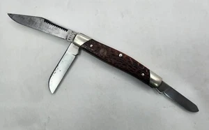 Vintage Boker USA Tree Brand 3 Blade Pocket Knife Stockman 9885 - Picture 1 of 11