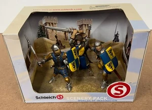 Schleich 3er Pack Mittelalter Ritter Set Action 40996 blau gelb silber Figuren - Bild 1 von 3