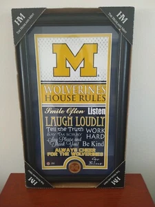 Michigan Wolverines Highland Mint 12 by 20 House Rules Supreme Photo Mint - Picture 1 of 2