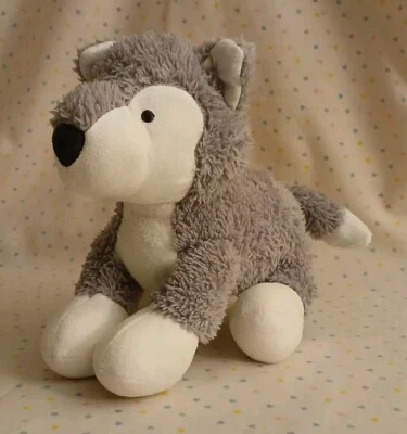 Carter's 2013 Gray White Wolf Husky Puppy Dog Stuffed Animal Plush Toy 8" - Image 1 of 4