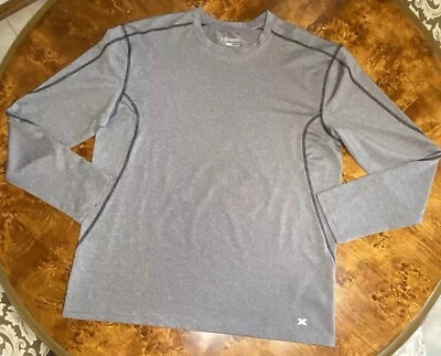 Men’s Xersion Performance Wear Quick-Dri Long Sleeve Gray Athletic Shirt, Sz XL - Image 1 of 4