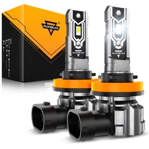 AUXBEAM H11 LED Fog Light DRL Globes 50W 10000LM 6500K White Headlight Bulbs - Picture 1 of 12