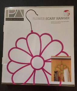 Flower shaped Scarf Holder Tie Belts Multi use Hanger, Pink 13 hooks NEW *734