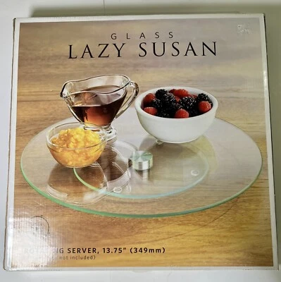 Tempered Glass Lazy Susan - 10" Server - Rotating Glass Plate - Image 1 of 4