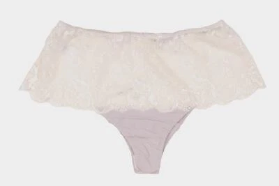 I.D. SARRIERI 女式蕾丝灰色/白色腰部内裤 XL 码 — 第 1/3 张图片