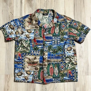 Hoku Hawaii Children’s Hawaiian Shirt Surfing Turtle Palm Trees - Picture 1 of 4