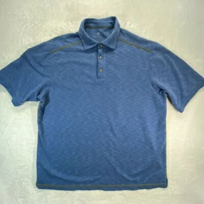 Polo de golf Tommy Bahama azul teñido espacial rendimiento grande atlético - defectuoso Foto 1 de 4