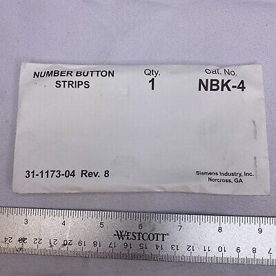 Siemens NBK4 Press-In Snap-On Numbering Strip 43 To 84 For P1 P2 P3 Series Pnls • 14.99$