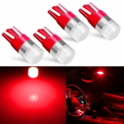 JDM ASTAR 4x Rojo T10 Cuña 194 168 2825 LED Bombillas Interior Foto 1 de 4
