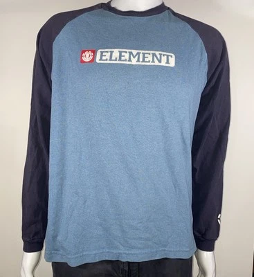 Camisa De Colección Element Skate Manga Larga Dos Tonos Logo Frontal Gráfico Talla Mediana Foto 1 de 4