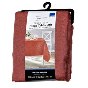 Mainstays 60x102 Zoll Stoff Tischdecke Maschinenwäsche Dusty Cedar Red - Bild 1 von 1
