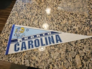 North Carolina Tar Heels Ram Vintage Felt Pennant, 12" x 30", ACC NCAA 1990’s - Picture 1 of 2